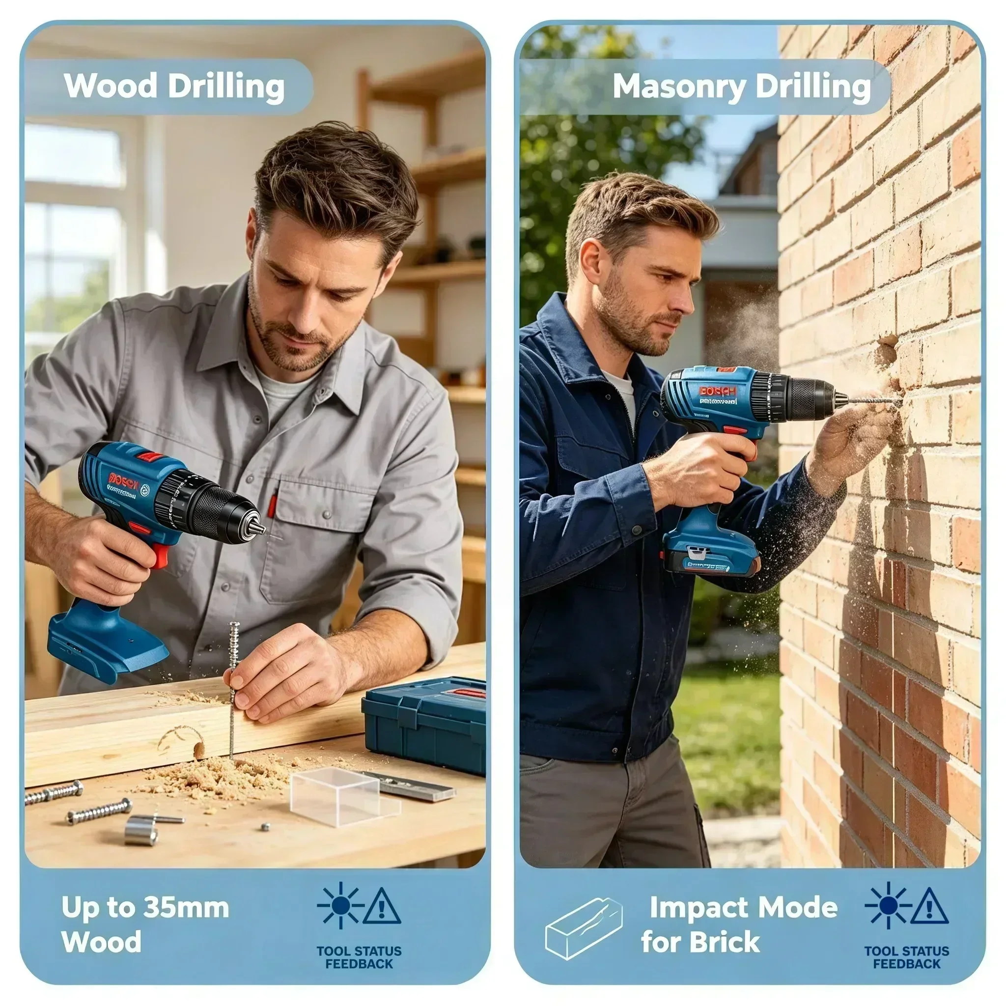 Brushless Cordless Electric Drill 18V - Bosch GSB 185-LI 18В Бесщеточная Аккумуляторная