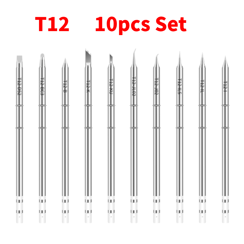 Digital Soldering Station T12 - Набор из 10 наконечников для паяльника
