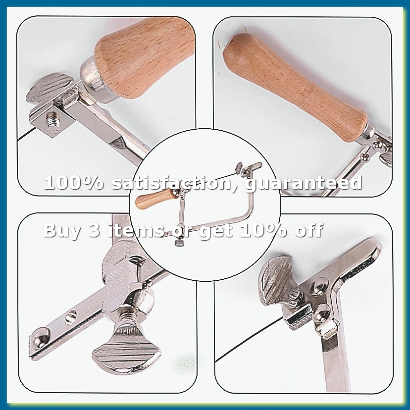 Hand Tools - Профессиональная регулируемая пила-лобзик с деревянной ручкой