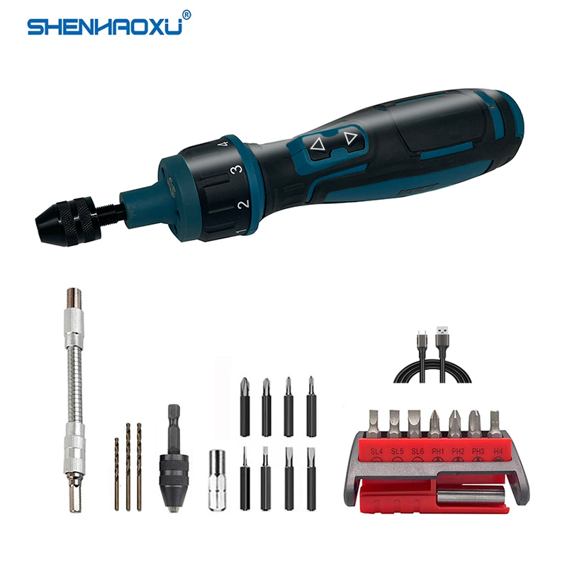 Electric Screwdriver Rechargeable Usb - Перезаряжаемая аккумуляторная электрическая отвертка, мини-дрель, набор