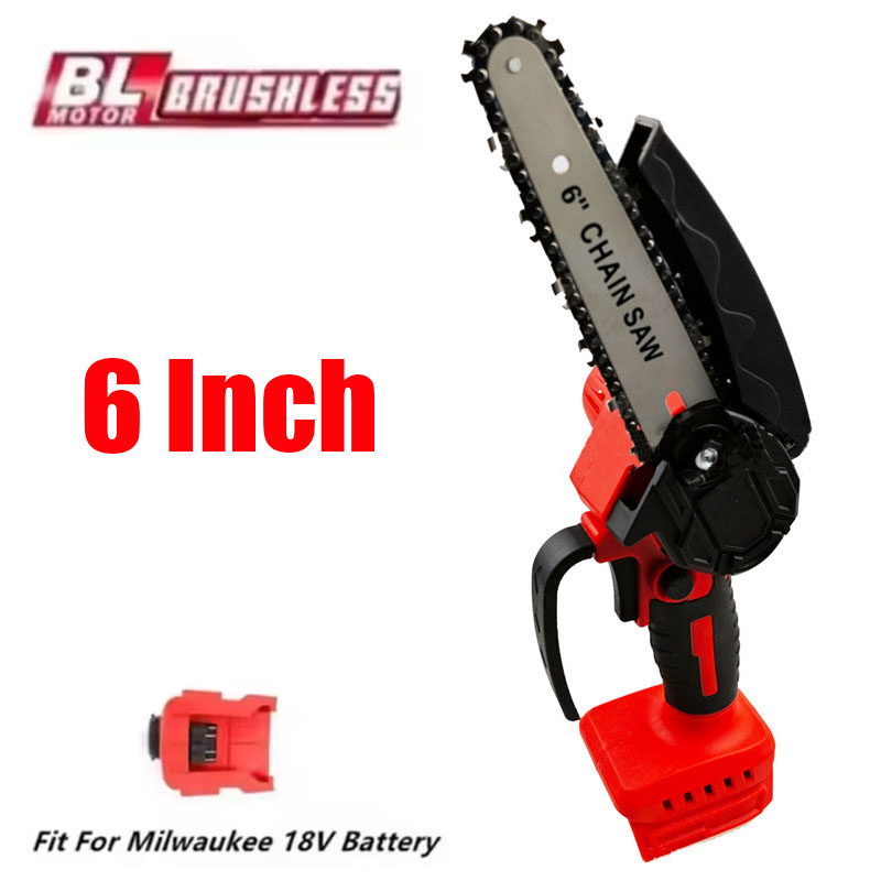 Mini Electric Chainsaw 6 Inch - Подходит для Milwaukee, аккумуляторная электрическая бензопила