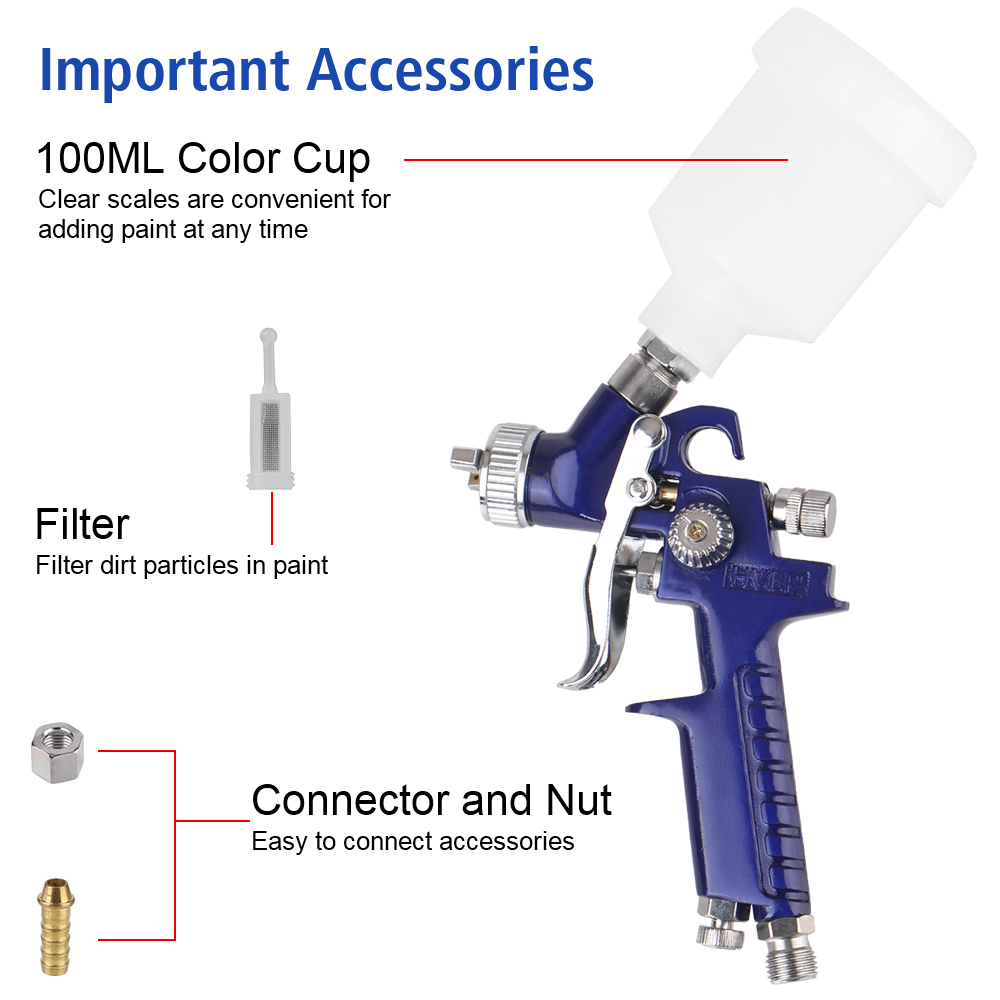 Аэрограф Для покраски автомоби – обзор и цена Airbrush Kit With Mini Compressor