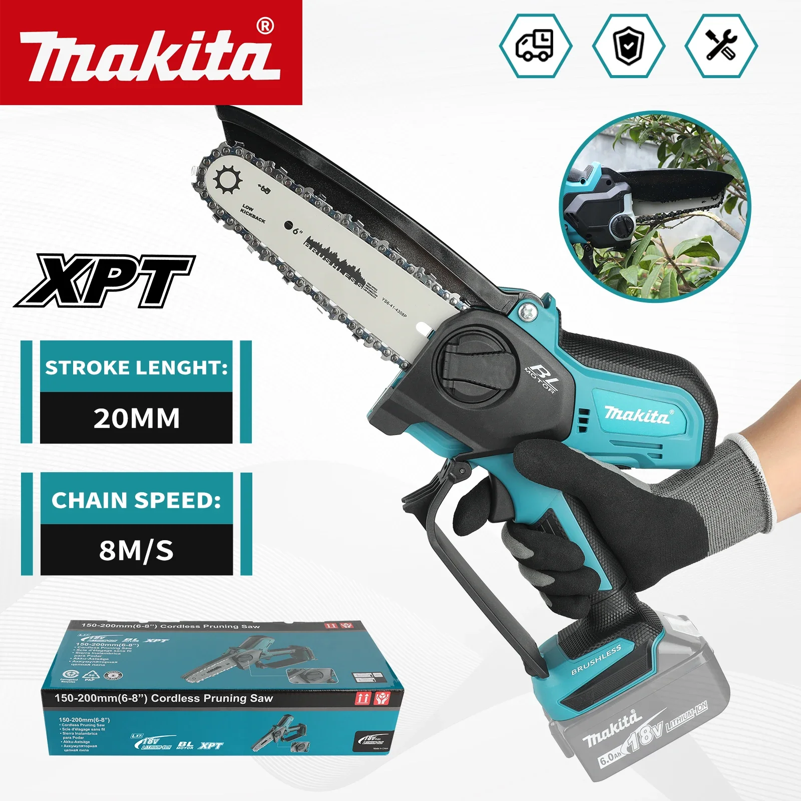 Электрическая цепная пила Maki – обзор и цена Mini Electric Chainsaw 6 Inch