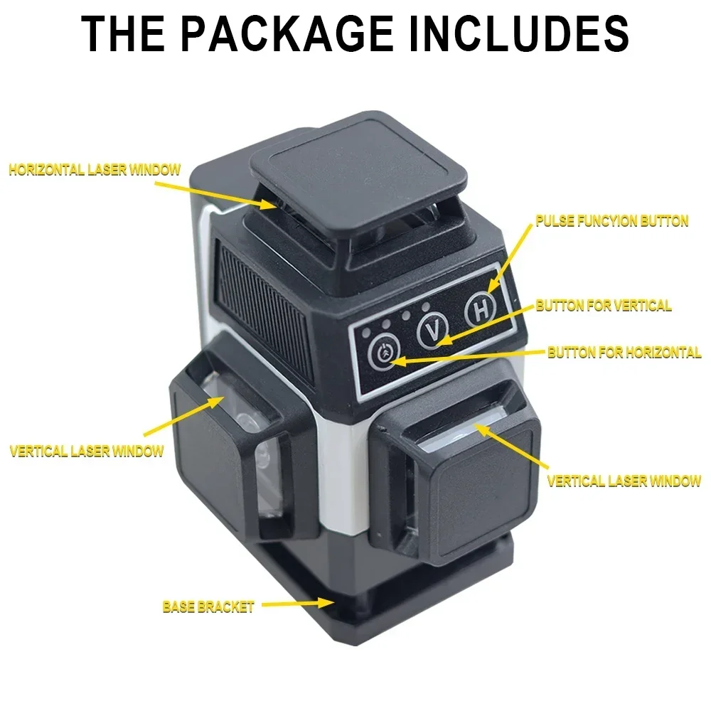 16-линейный лазерный нивелир 4 – обзор и цена Laser Level 16 Lines 4D Green