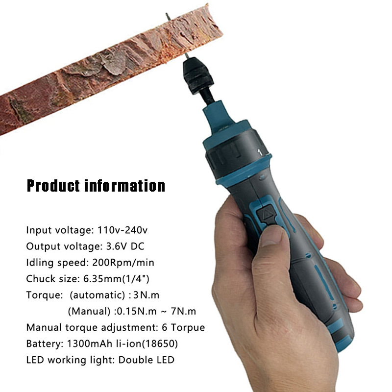 Перезаряжаемая аккумуляторная  – обзор и цена Electric Screwdriver Rechargeable Usb