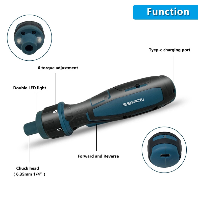 Перезаряжаемая аккумуляторная  – обзор и цена Electric Screwdriver Rechargeable Usb