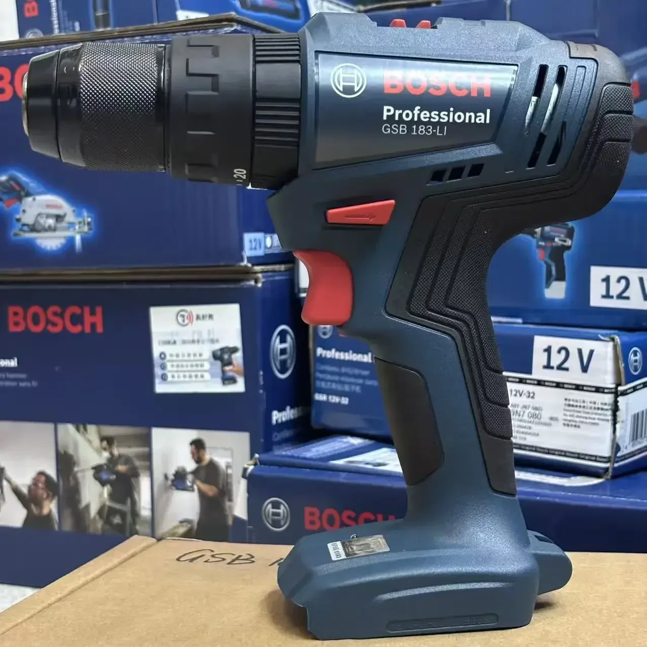 Бесщеточная ударная дрель Bosc – обзор и цена Brushless Cordless Electric Drill 18V