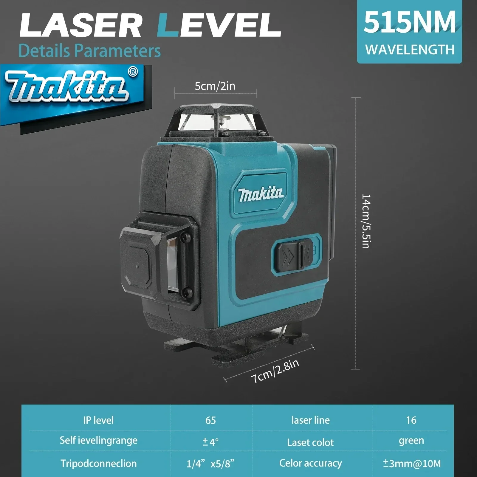 Лазерный уровень Makita 4D с а – обзор и цена Laser Level 16 Lines 4D Green