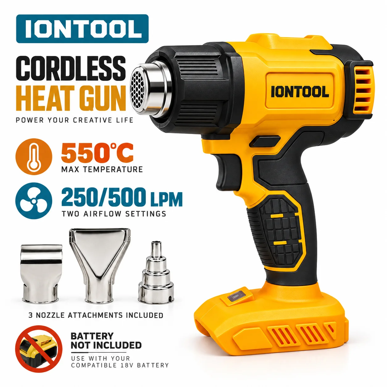 Беспроводной термофен IONTOOL  – обзор и цена Cordless Heat Gun For Shrink Tubing