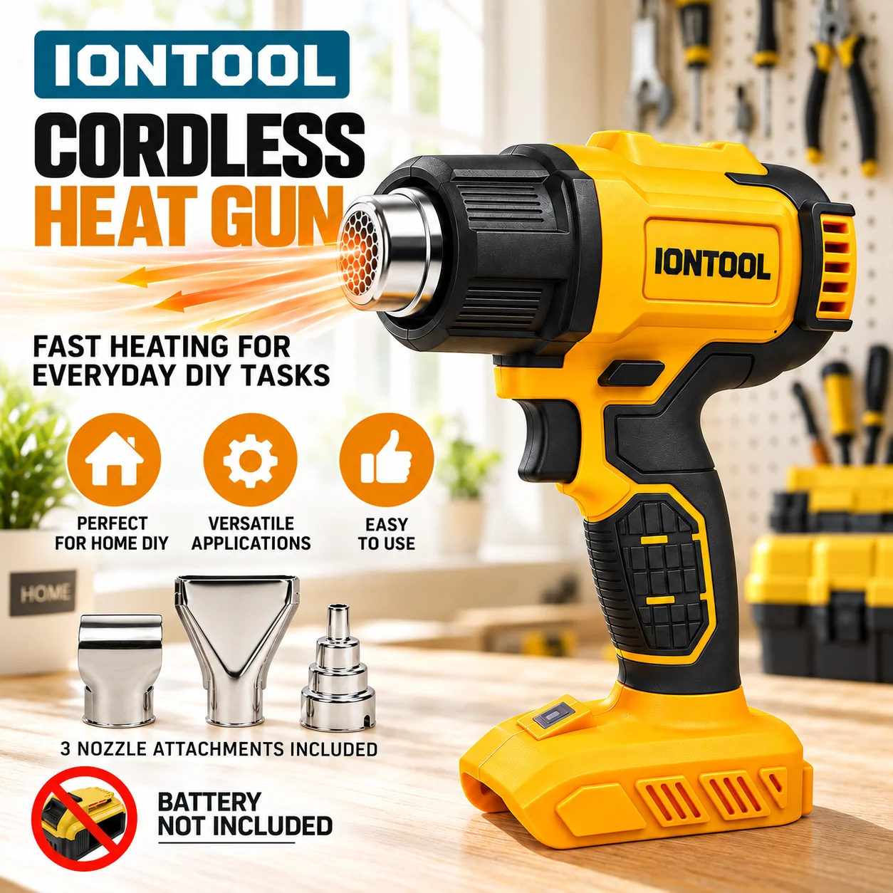Беспроводной термофен IONTOOL  – обзор и цена Cordless Heat Gun For Shrink Tubing