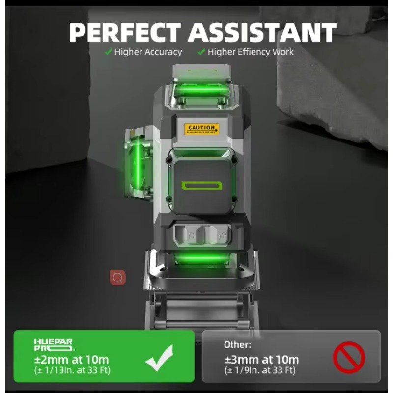 Huepar 2024 Новый дизайн 4D 16 – обзор и цена Laser Level 16 Lines 4D Green